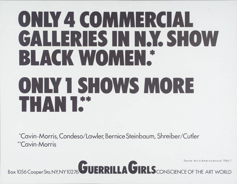 Gallery Guerrilla Girls Only Galleries Show Black Women Poster