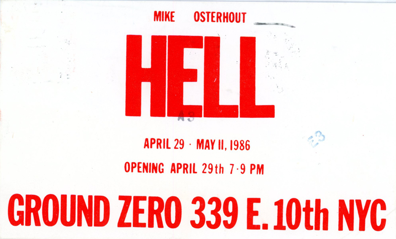 Gallery Ground Zero Gallery Mike Osterhout Hell Card