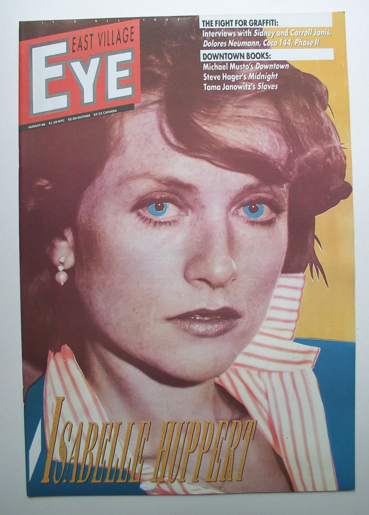 East_Village_Eye_August_1986 East Village Eye, 1986, The Graffiti Question, Taki, Phase II, Coco 144, Sidney Janis, E.V. Books, Isabelle Huppert