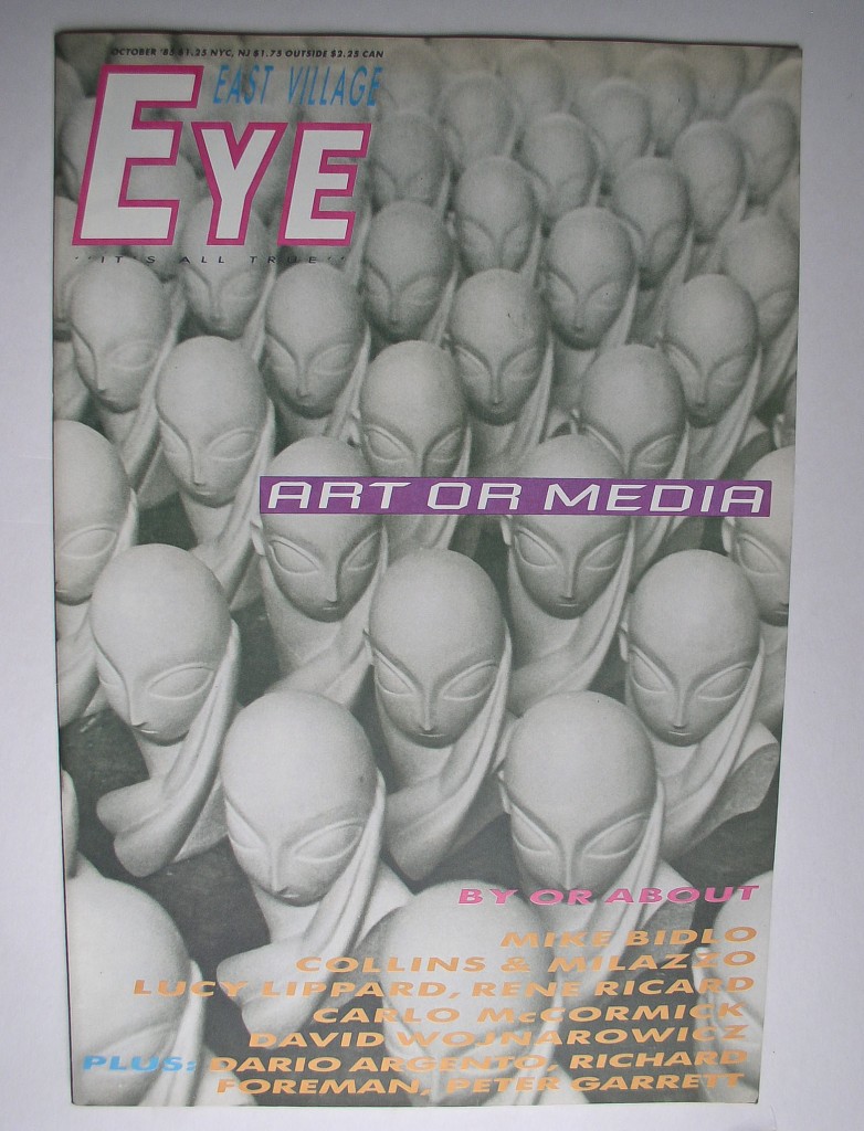 East_Village_Eye_October_1985 East Village Eye, New York, 1985, David Wojnarowicz, Mike Bidlo, Lucy Lippard, Rene Ricard