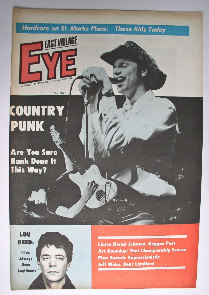 East Village Eye, New Your, 1984, Lou Reed, Fashion with Wendy Wild and Lydia Lunch