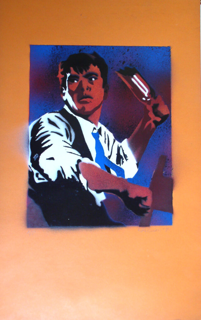 Walter Robinson, Man With Broken Bottle, 1980