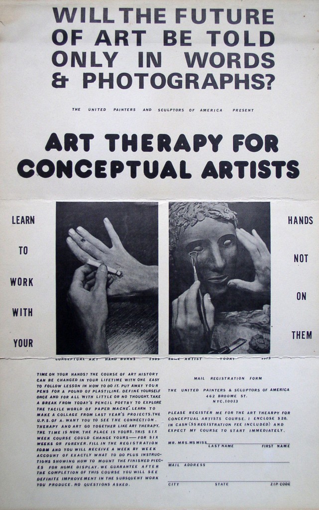 Art Therapy for Conceptual Artists, Neke Carson, poster