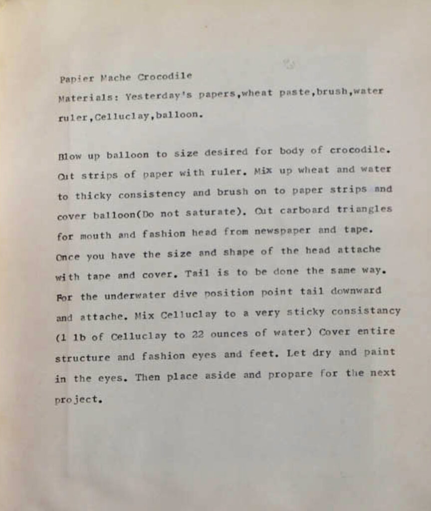 Neke Carson, Art Therapy, Papier Mache, Crocodile
