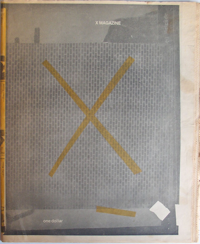 X Magazine, Vol. 2, Charlie Ahearn, Tom Otterness, Betsy Sussler, Robin Winters, Marcia Resnick, Jimmy de Sana