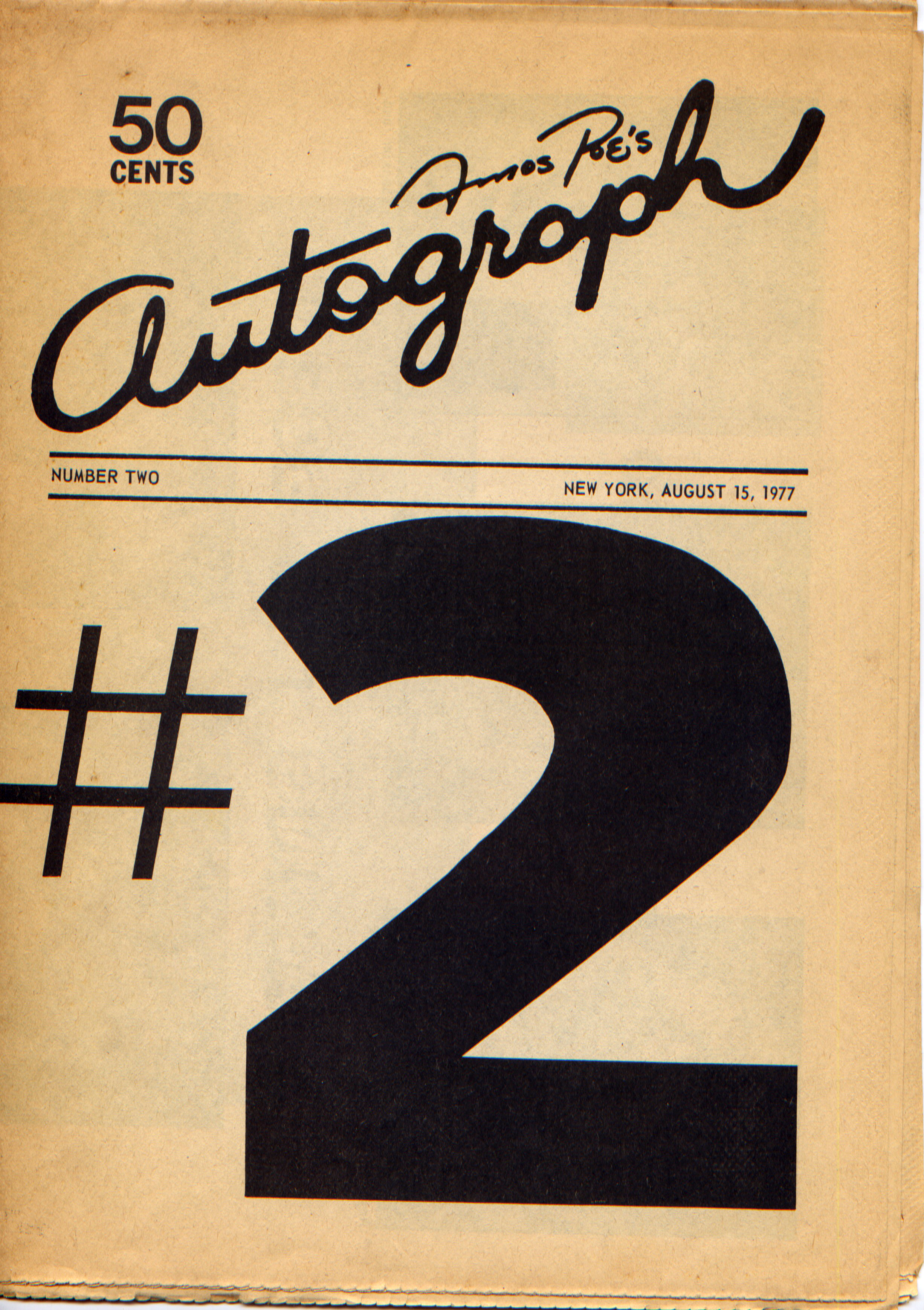 Autograph1 Amos Poe, Autograph Magazine, #2