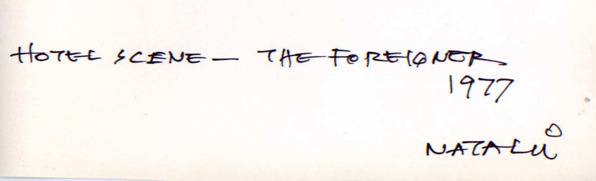 The Foreigner, Hotel Scene, Fernando Natalici