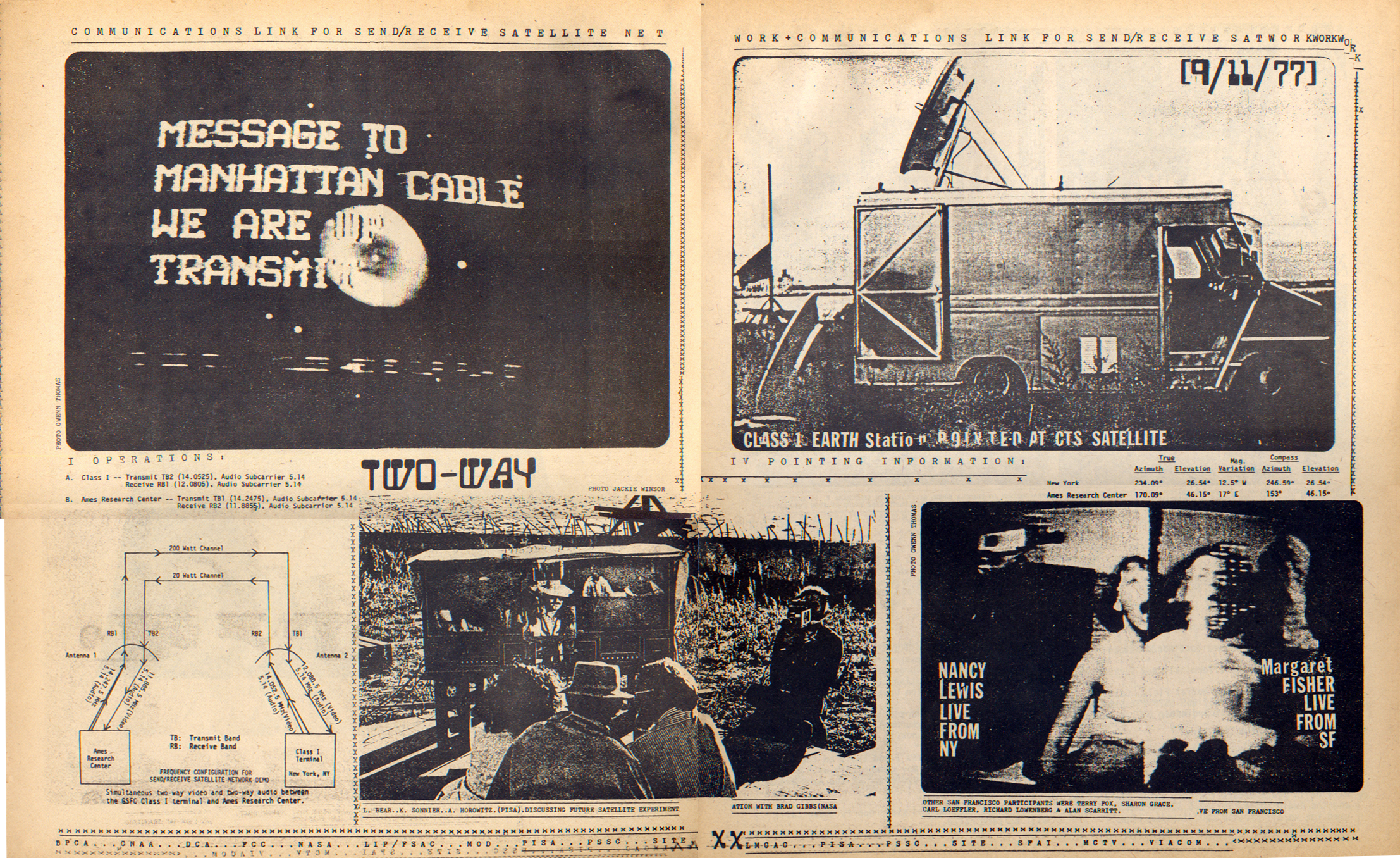 XMag2 X Motion Picture magazine, Liza Bear, Keith Sonnier, Send/Recieve Satellite Network