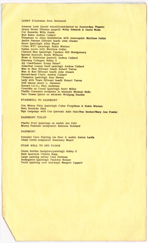 Artist_List Times square show, artist list