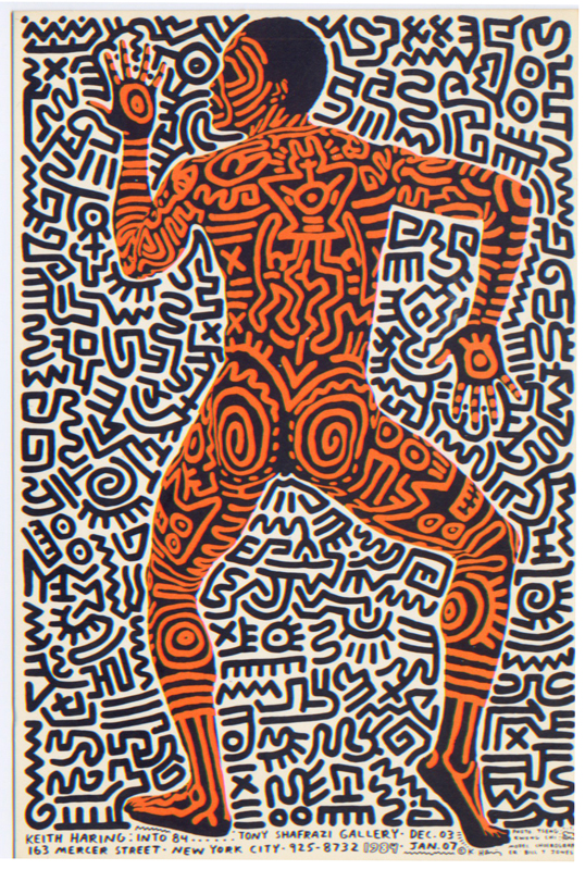 Keith Haring Exhibition Vintage Poster Print – New York City 1983 – Made In Australia