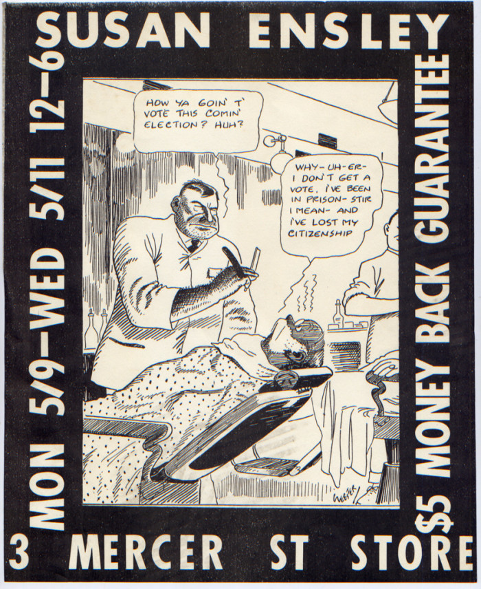 Susan Ensley illustrated poster for haircut project