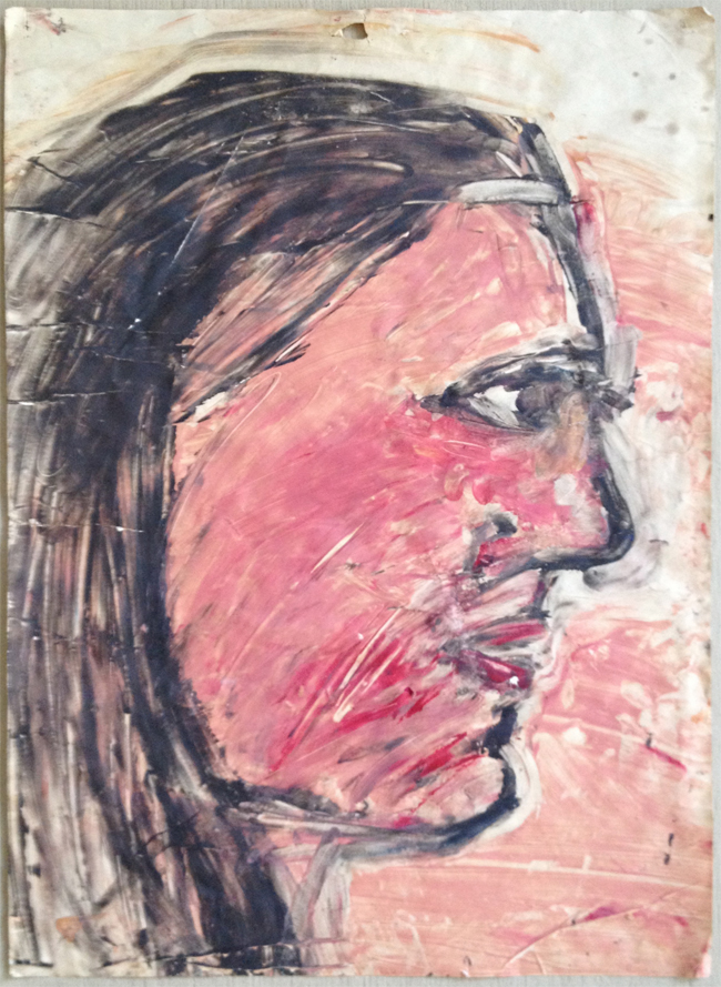 Painting of Mindy Stevenson by Cara Perlman
