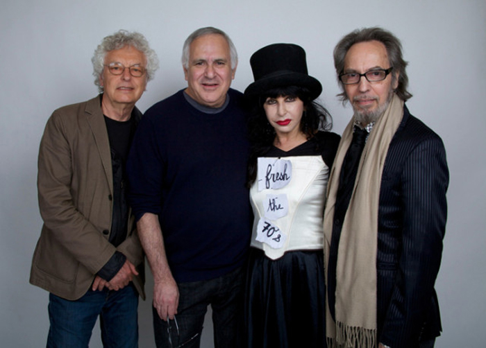 Marc H. Miller of Gallery 98 (center) with artists (left to right): Anton Perich, Colette, and Neke Carson.