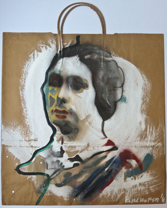 A More Store bag with Susan B Anthony painting on front
