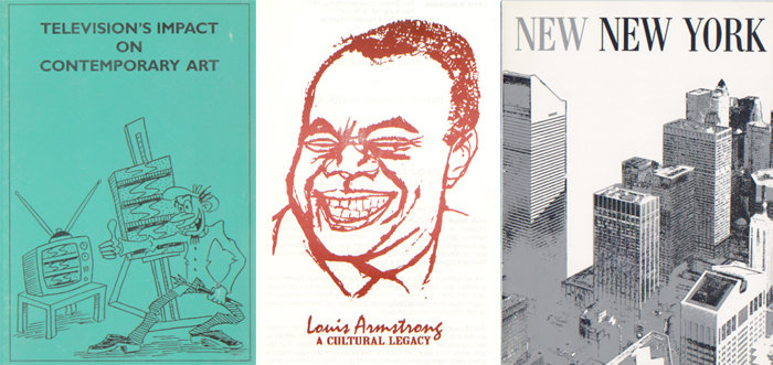 Announcements for exhibitions curated by Marc H. Miller for the Queens Museum. New New York displayed large-scale architectural models of New York City buildings, and was part of a series of exhibitions inspired by the museum’s giant scale model, the Panorama of the City of New York.