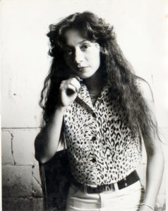 Tom Warren, "Sandra Fabara (Lady Pink)," from the portrait studio at Fashion Moda. 10" x 13". A rare original print signed by Warren.