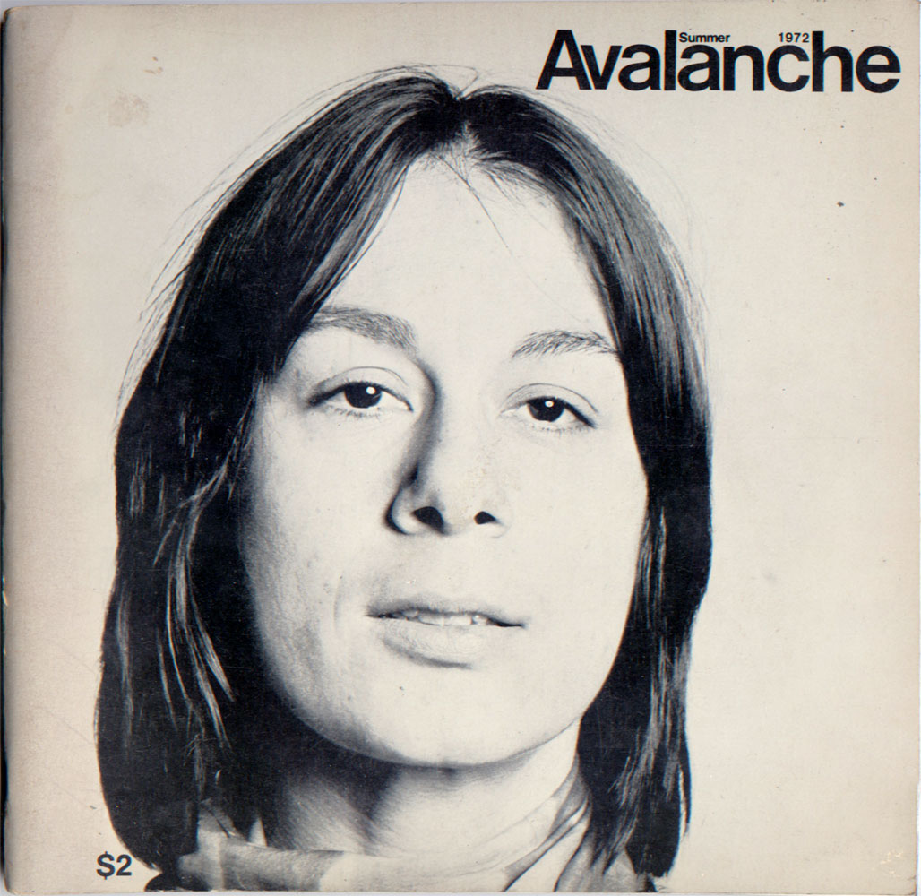 Avalanche magazine, summer 1972, Yvonne Rainer cover