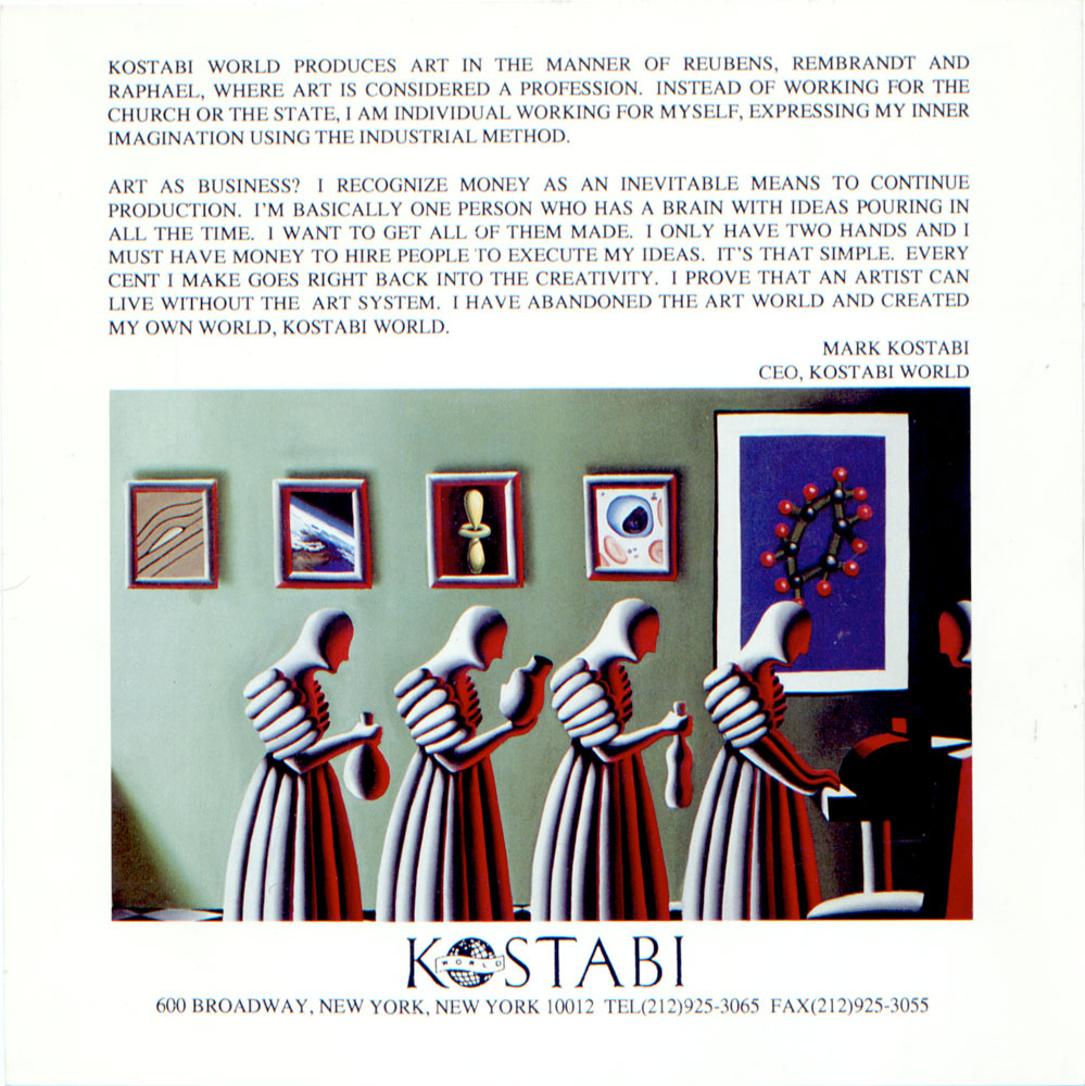 Gallery 98 | “Kostabi World,” oversized print handout, c. 1988