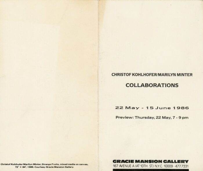 Gracie Mansion collaborations postcard back