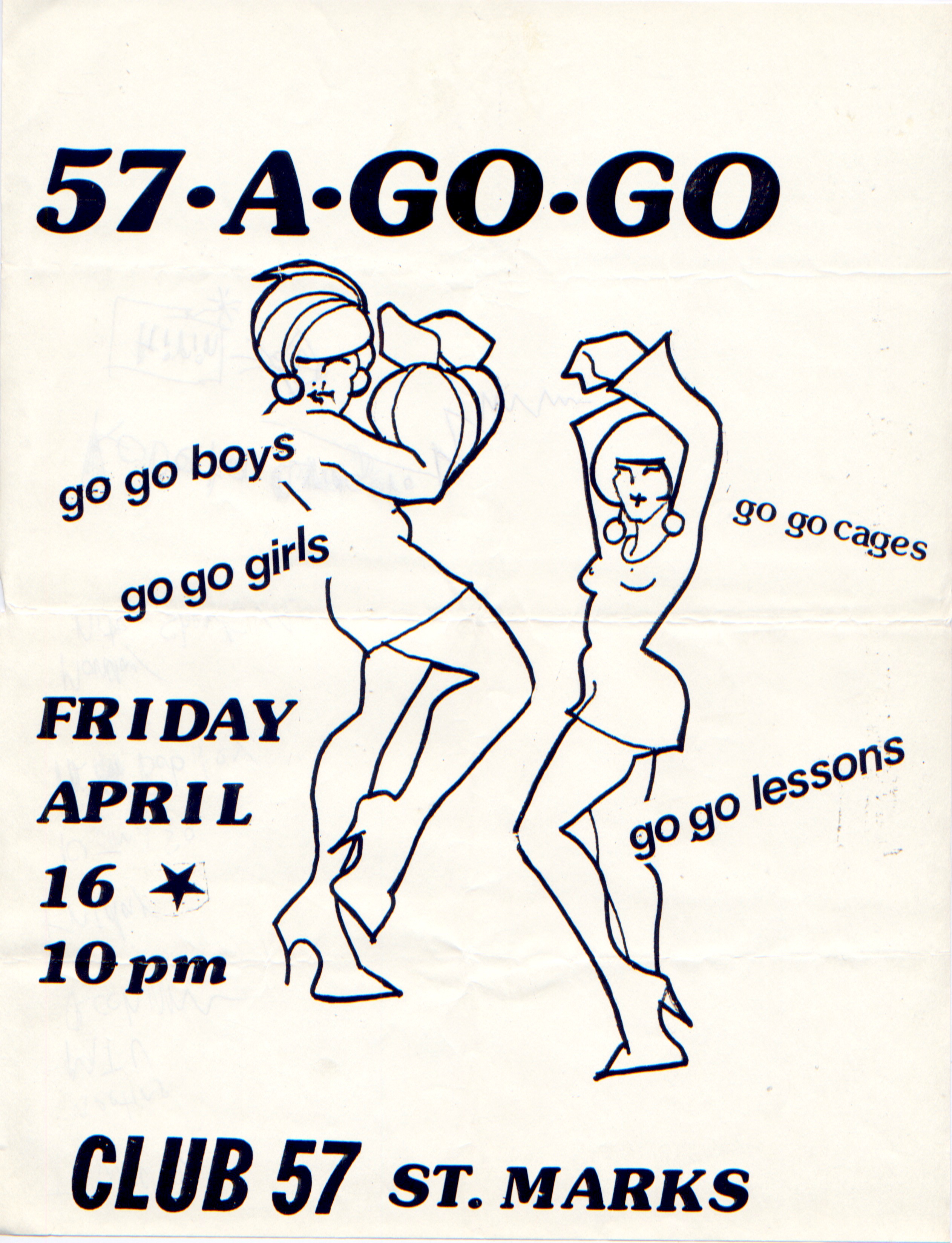 Club 57 poster for Go-Go event