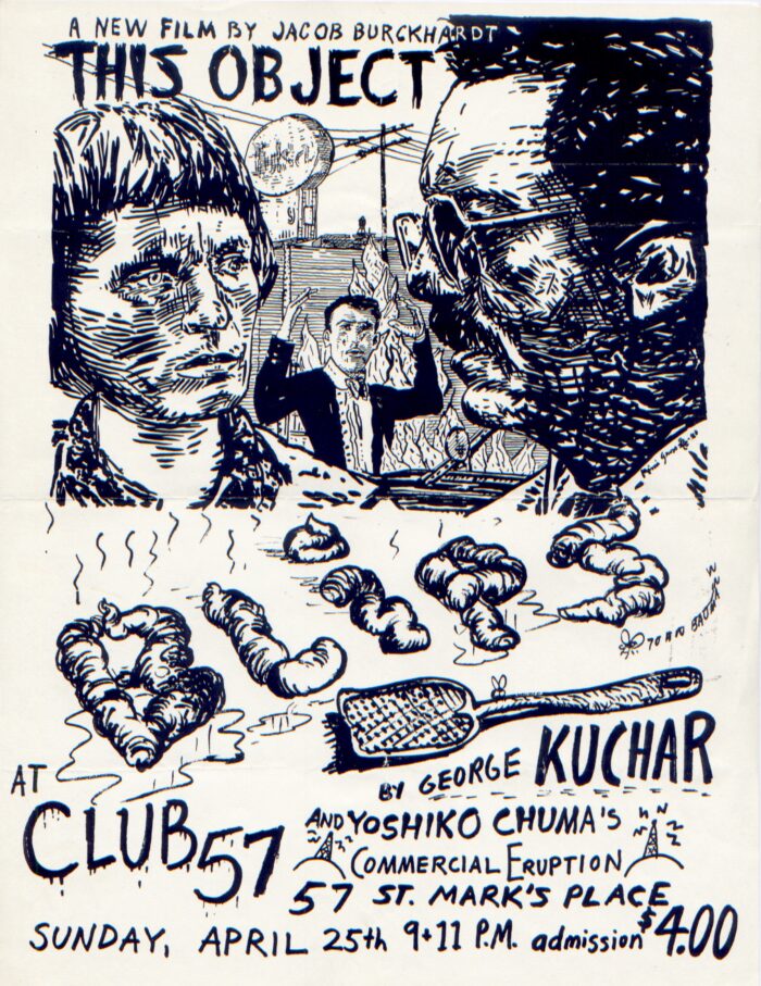 poster for film sceenings at Club 57