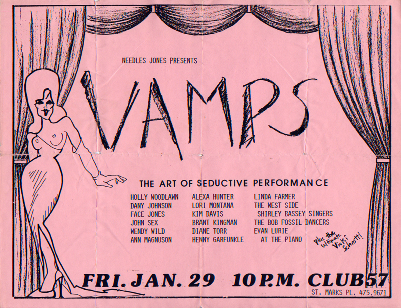 Needle Jones presents VAMPS at Club 57 poster