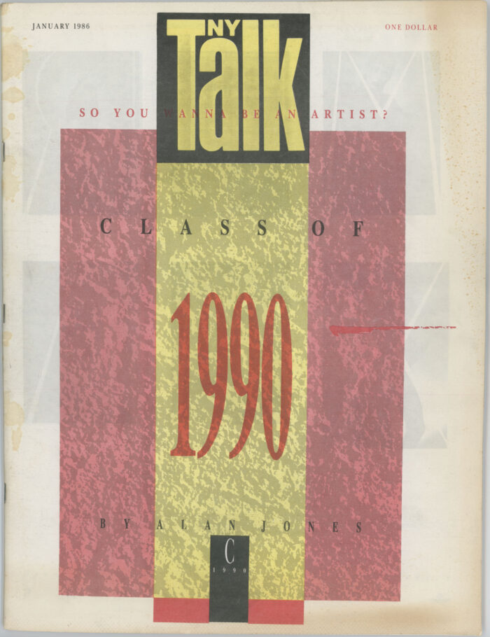 NY Talk Magazine cover from January 1986