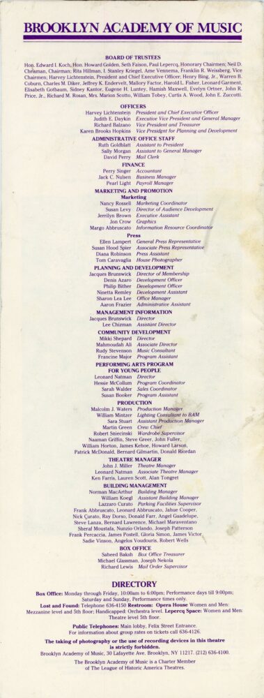 BAM Branca program back