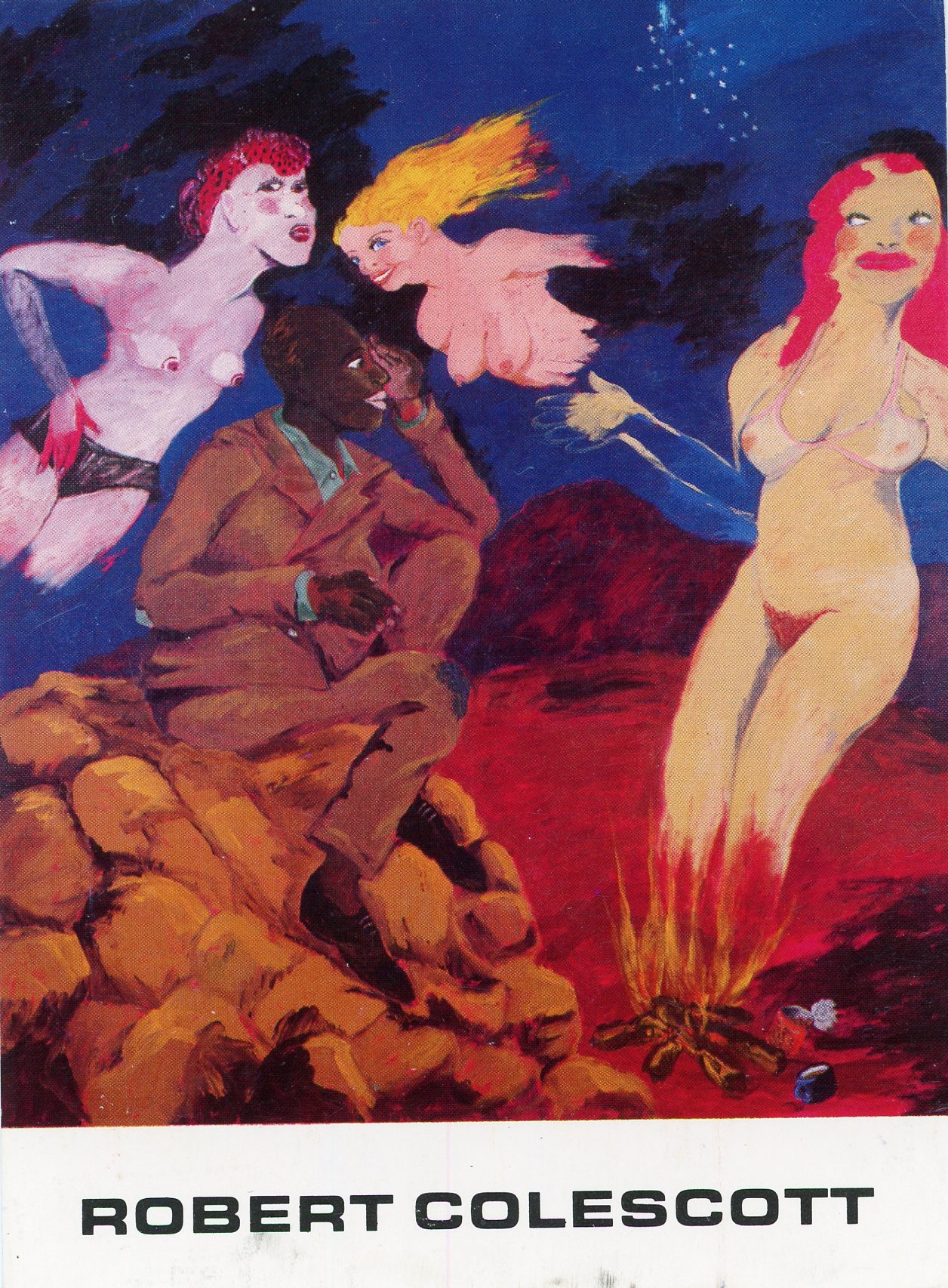 Robert Colescott postcard for Semaphore Gallery exhibition - front