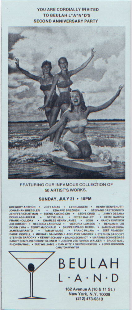 invitation for Beulah Land's second anniversary party