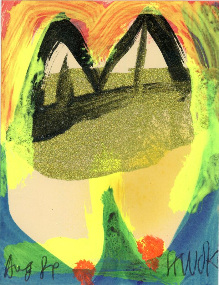 front of Erotica invitation featuring original Kwok artwork