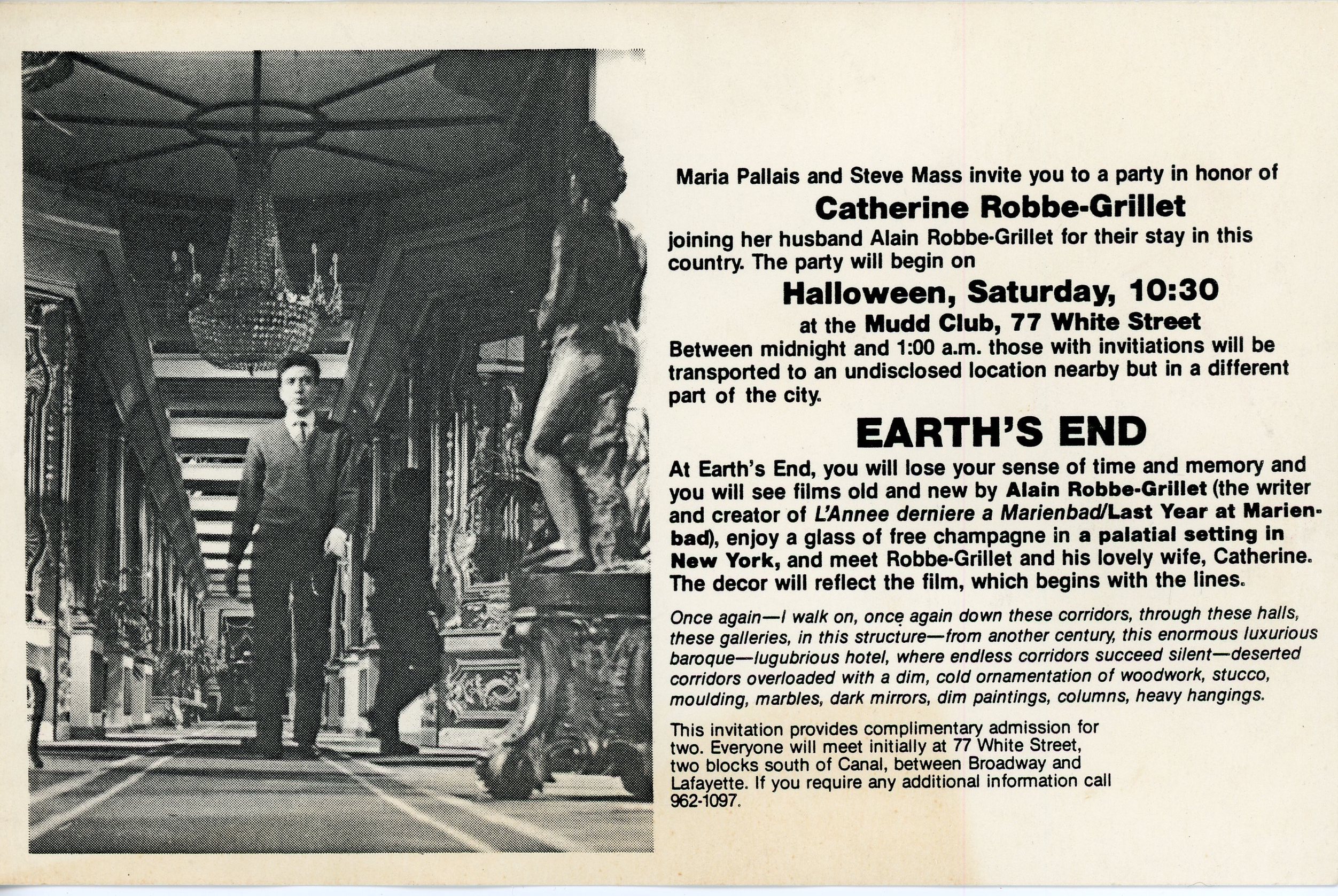 Mudd Club Card for Earth's end