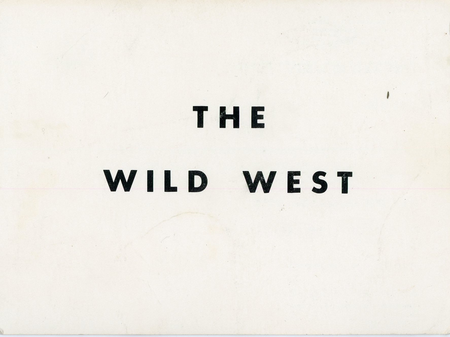 Piezo Electric Wild West card - front