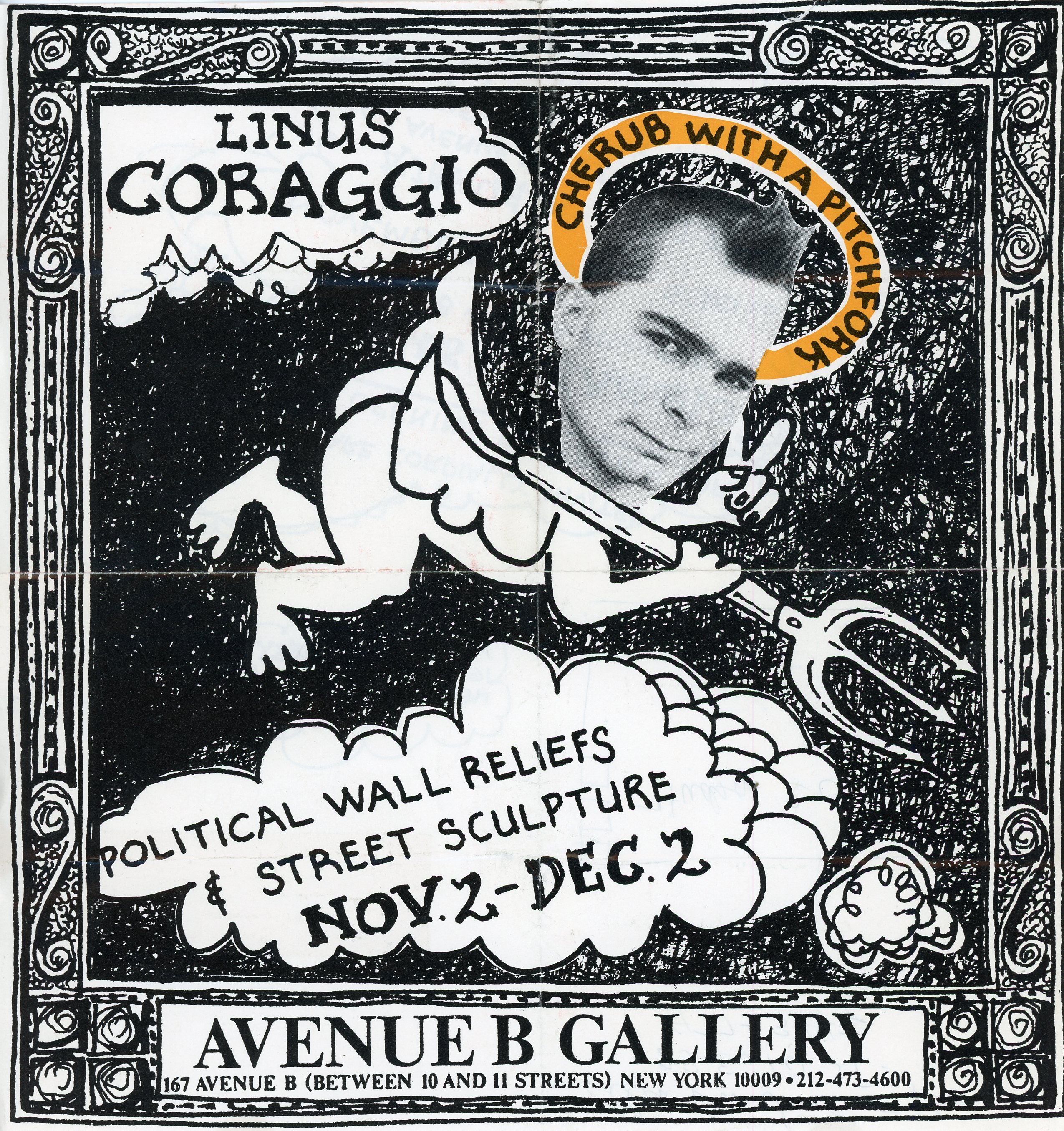 Coraggio card for avenue b gallery - front