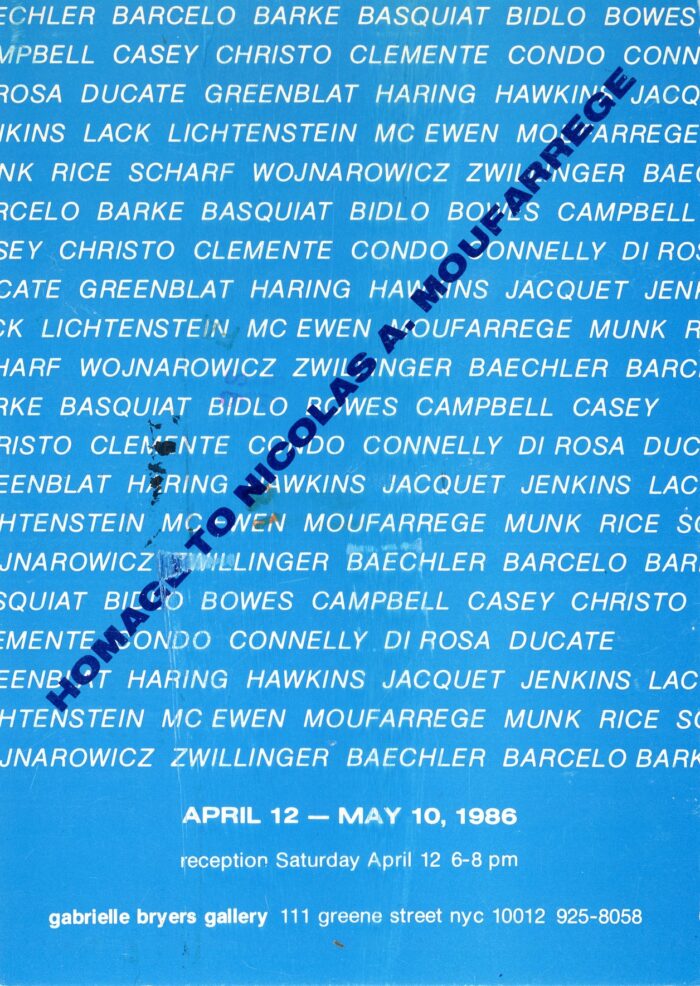 Nicolas A. Moufarrege tribute show card