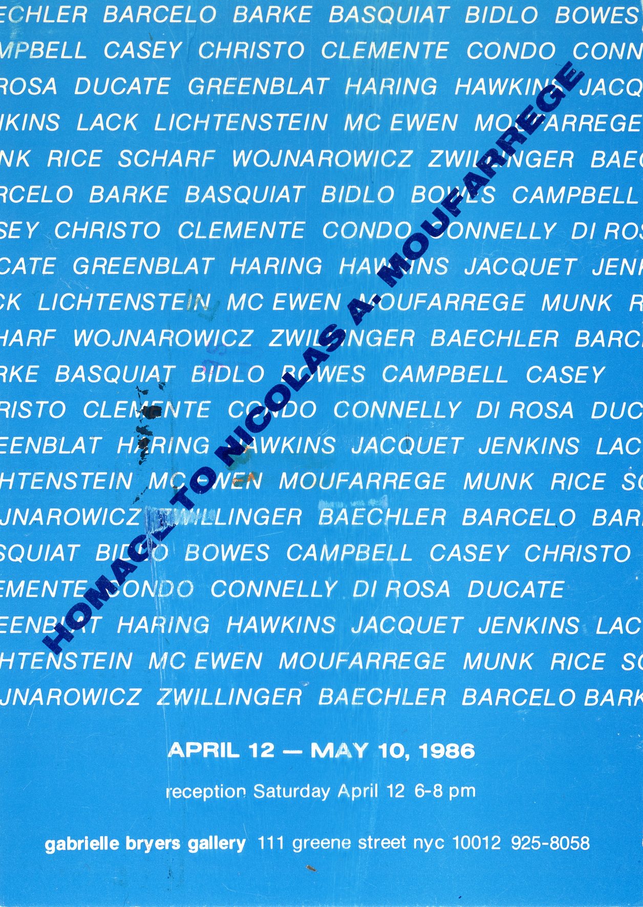 Nicolas A. Moufarrege tribute show card