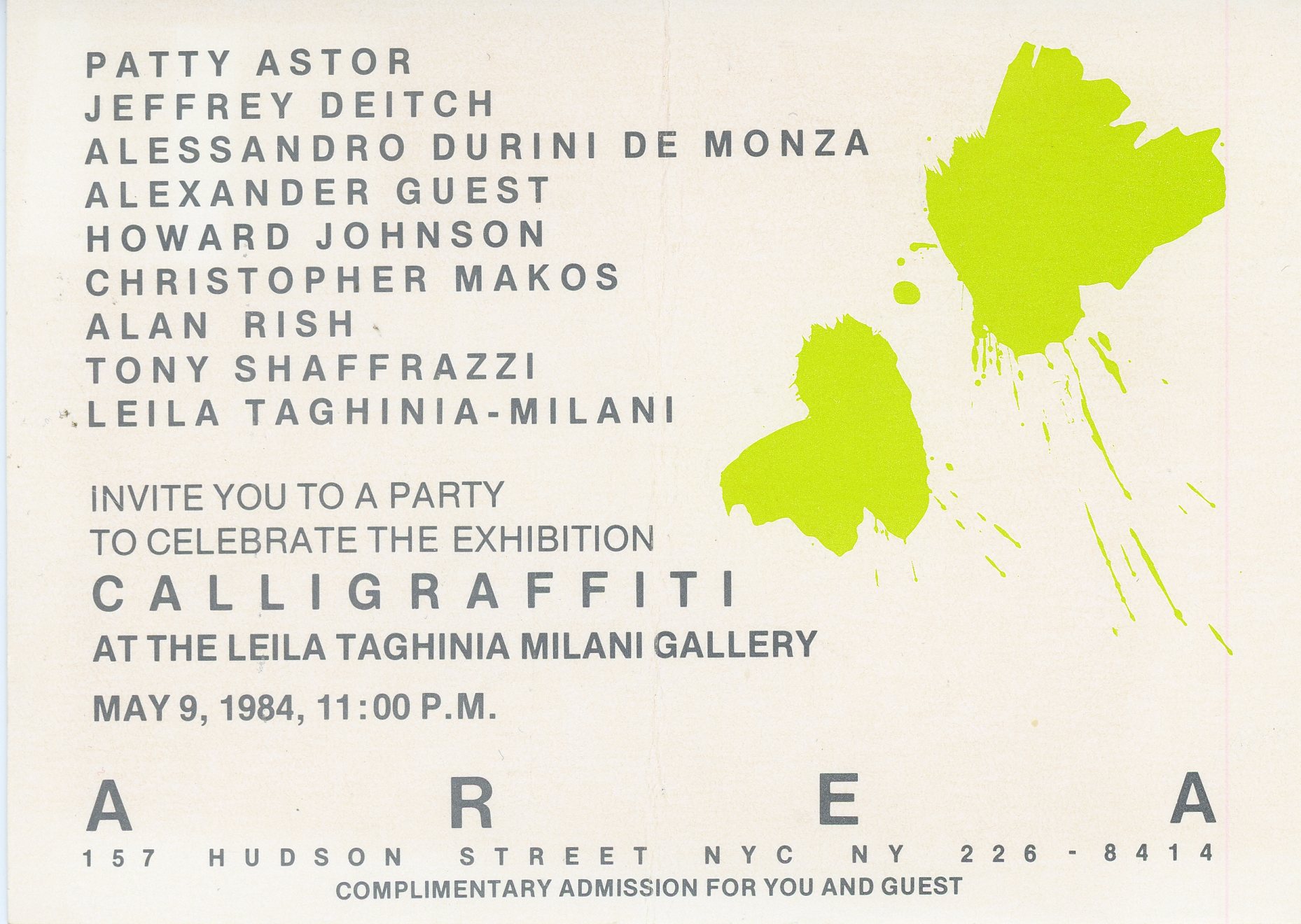 Area Calligraffiti Card