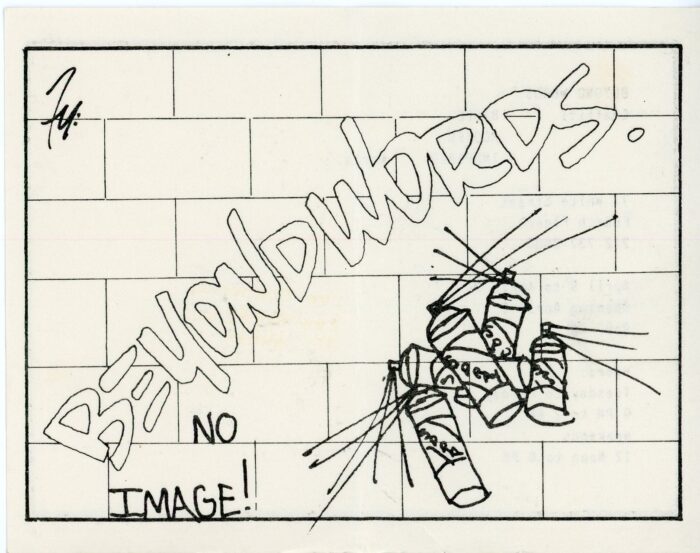 mudd club card for futura 2000 exhibition