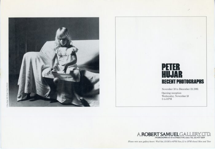 inside Peter Hujar exhibition card