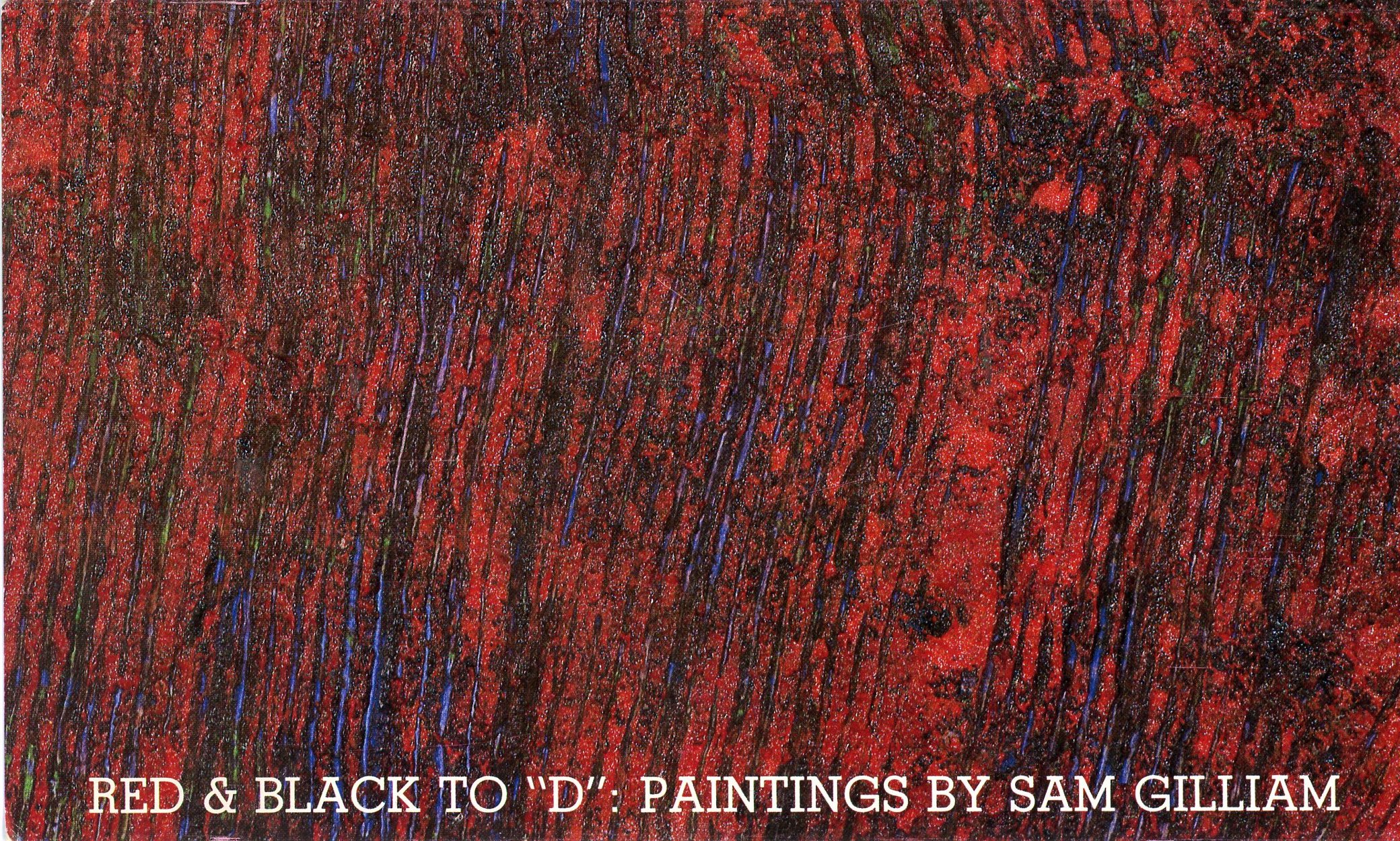 sam gilliam front of card