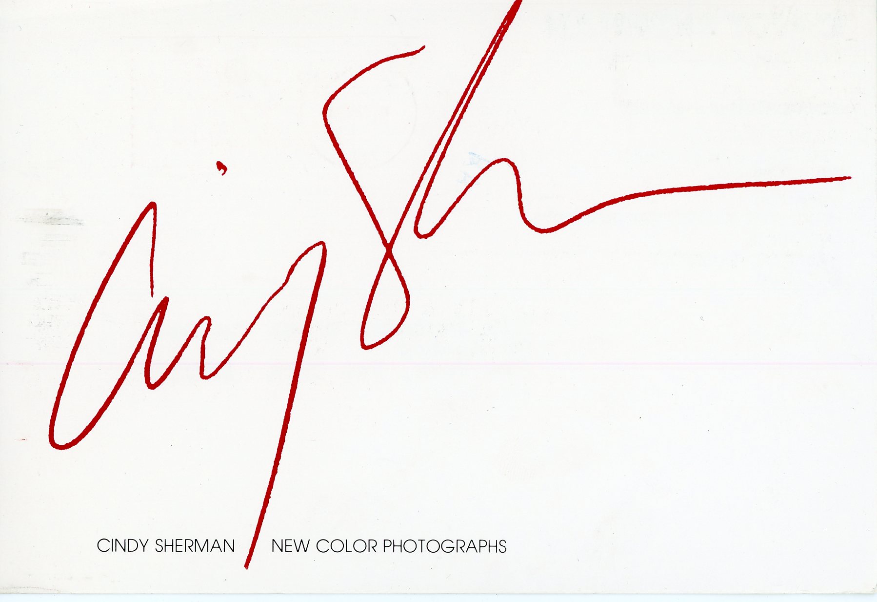 Cindy Sherman card from Chicago, front