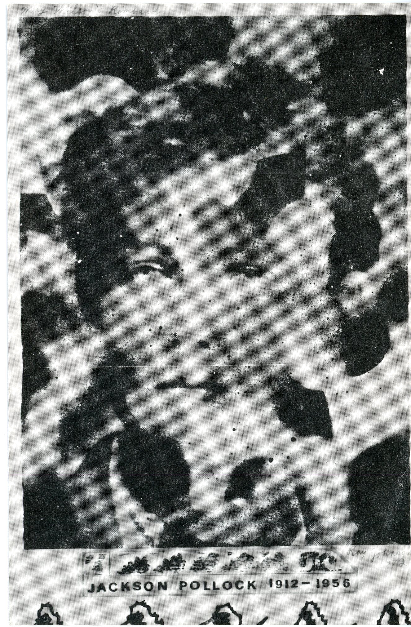 Ray Johnson card for Betty Parsons Gallery