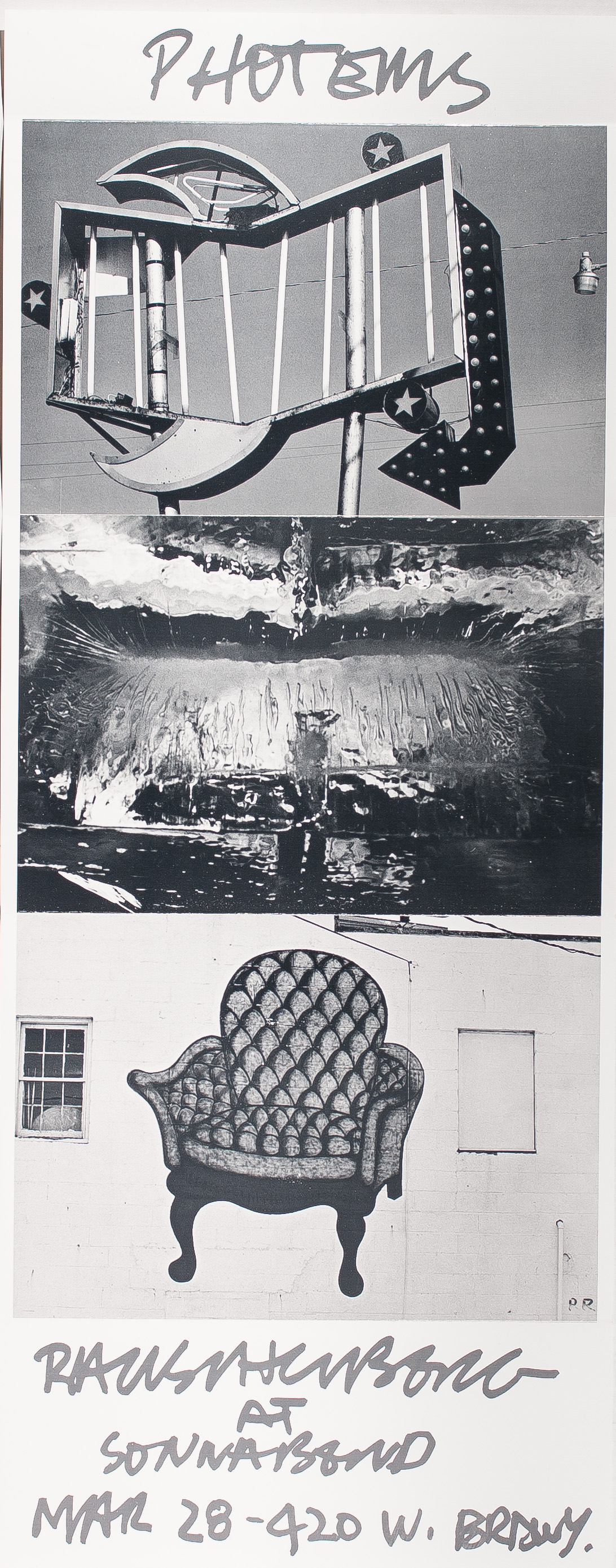 Robert Rauschenberg poster for Sonnabaend gallery, 1981