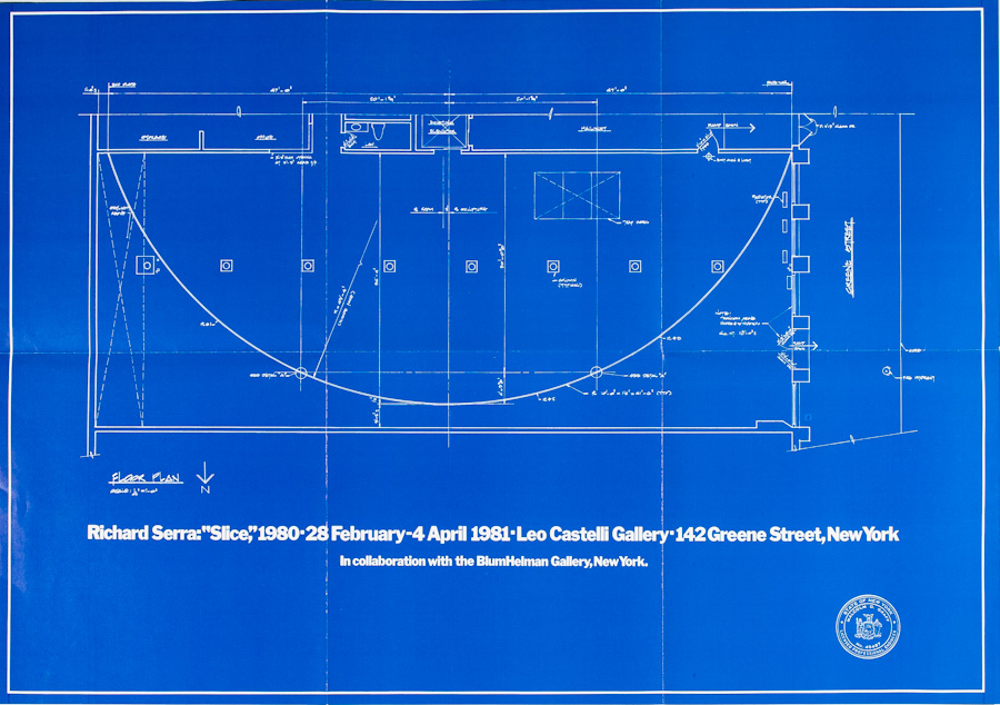 Richard Serra Slice poster for Leo Castelli Gallery