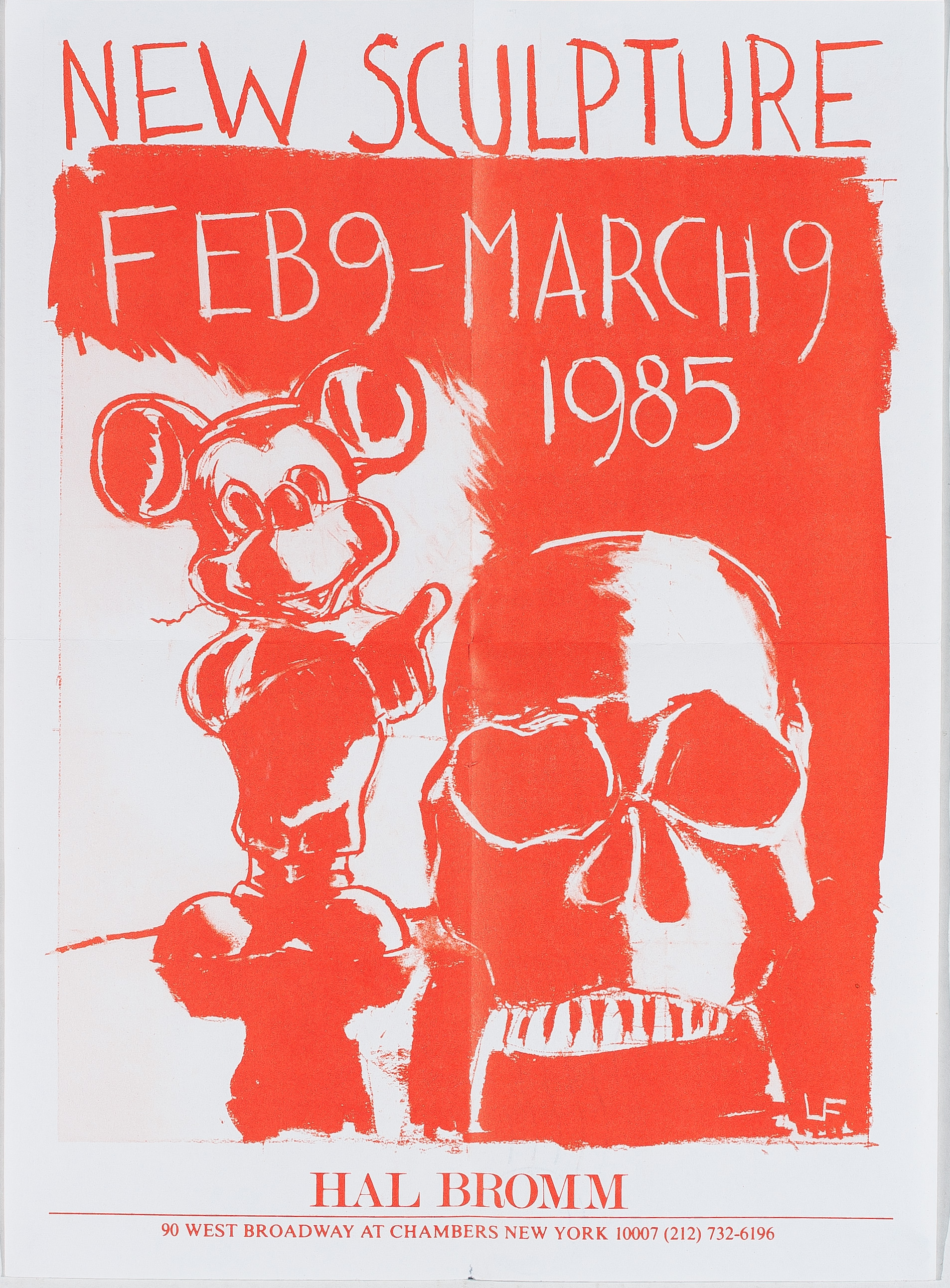 Luis Frangella poster for Hal Bromm Gallery