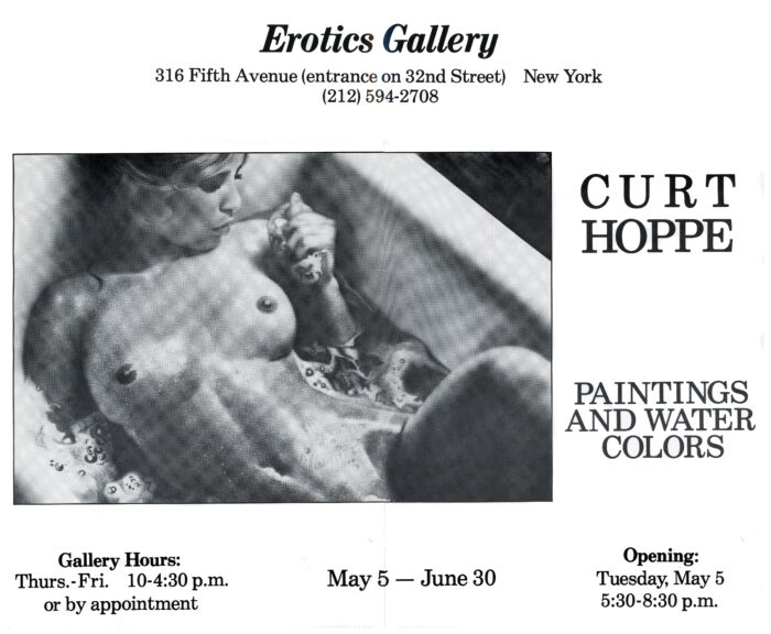 Curt Hoppe erotics gallery poster