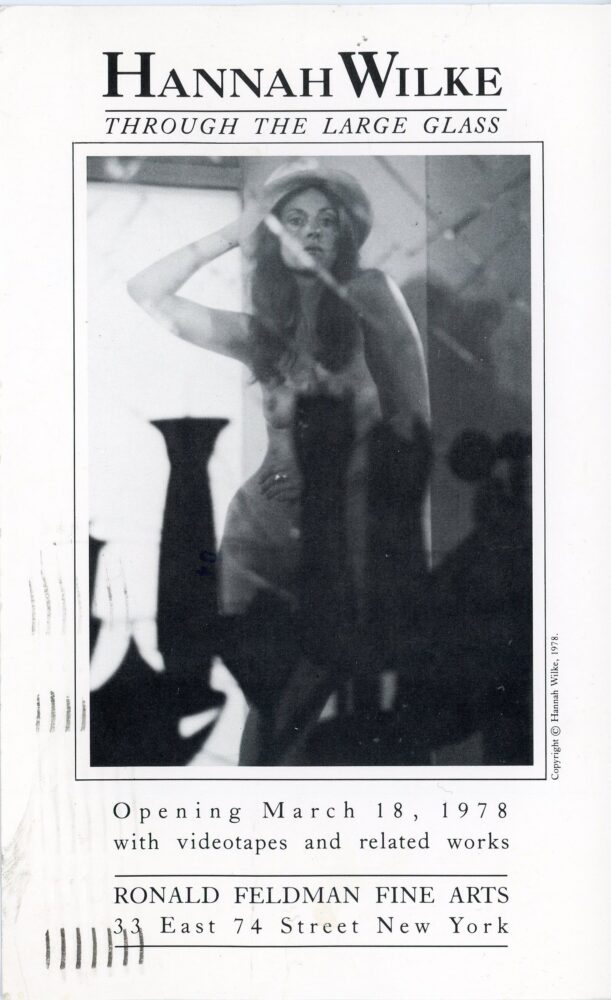 Hannah Wilke exhibition Through The Large Glass posctard