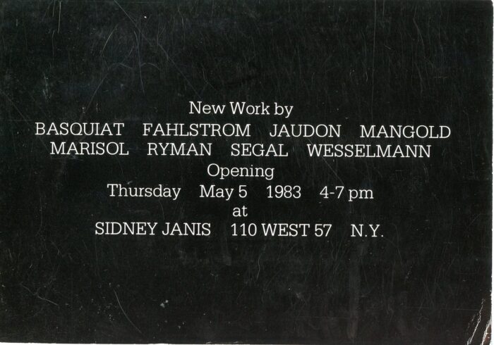 Basquiat group show at Sidney Janis Gallery