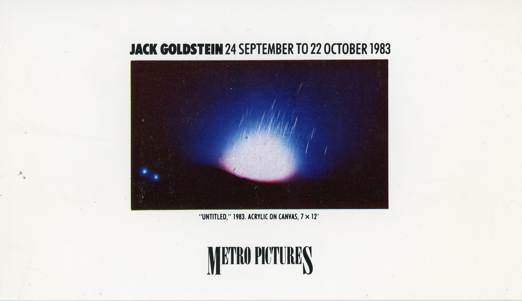 Jack Goldstein for Metro Pictures