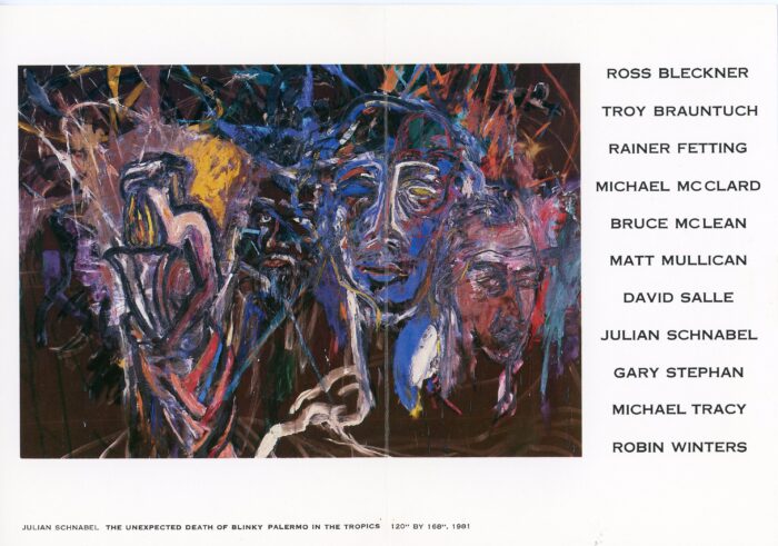 Mary Boone Gallery card inside w Schnabel painting